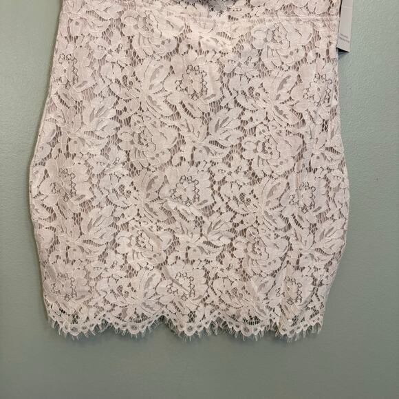 Tobi Mini Floral Lace Dress M White Off Shoulder Bodycon Cocktail Party Prom NWT - Picture 9 of 12